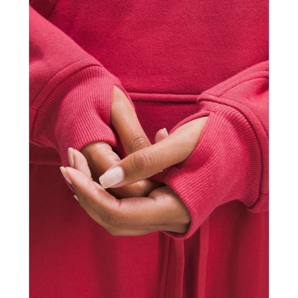 NWT Lululemon Scuba Oversized Half-Zip Hoodie Gold Zip Vintage Rose M/L - Picture 4 of 9